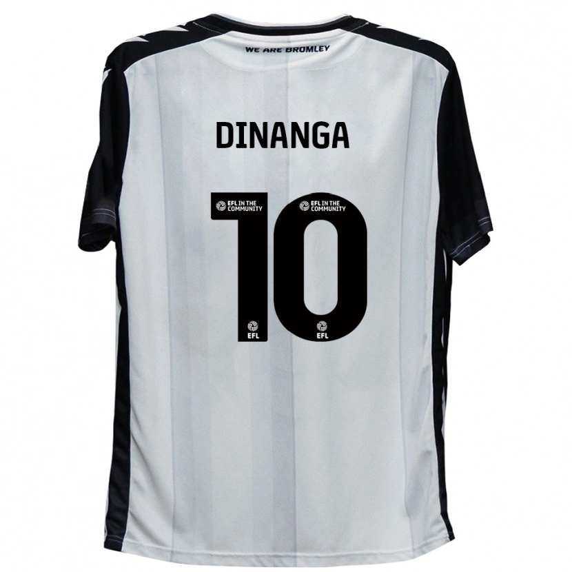 Danxen Kvinder Marcus Dinanga #10 Hvid Sort Hjemmebane Spillertrøjer 2025/26 Trøje T-Shirt