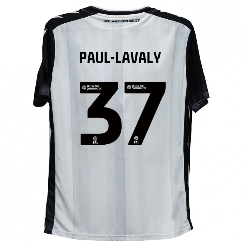 Danxen Kvinder Nathan Paul-Lavaly #37 Hvid Sort Hjemmebane Spillertrøjer 2025/26 Trøje T-Shirt
