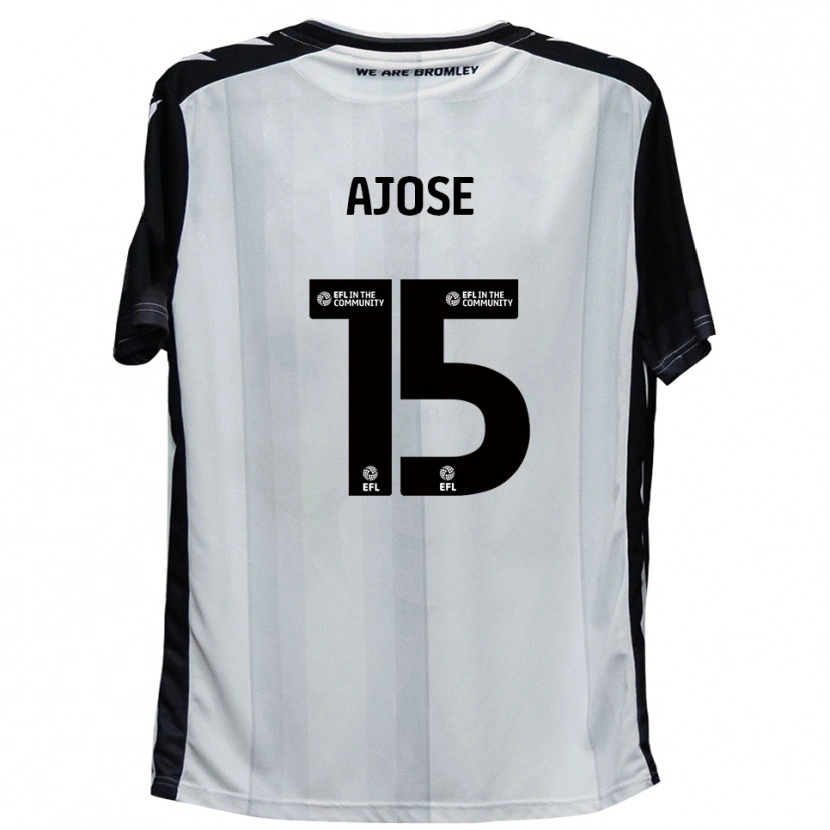 Danxen Kvinder Zac Ajose #15 Hvid Sort Hjemmebane Spillertrøjer 2025/26 Trøje T-Shirt