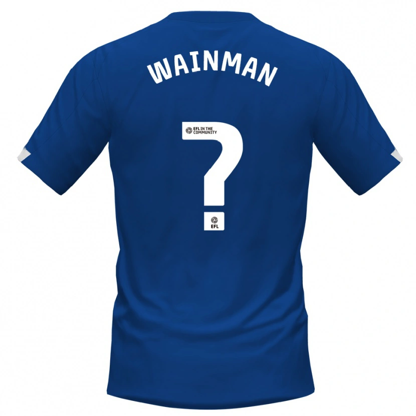 Danxen Kvinder Theo Wainman #0 Blå Hvid Hjemmebane Spillertrøjer 2025/26 Trøje T-Shirt