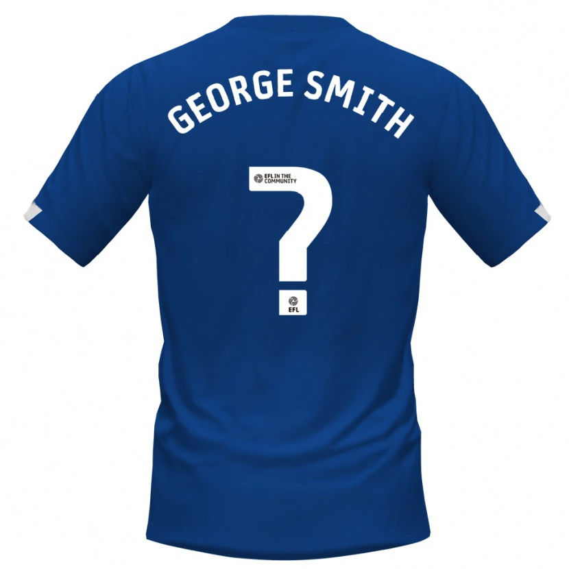 Danxen Kvinder George Smith #0 Blå Hvid Hjemmebane Spillertrøjer 2025/26 Trøje T-Shirt
