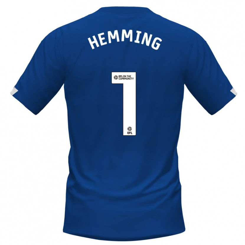 Danxen Kvinder Zach Hemming #1 Blå Hvid Hjemmebane Spillertrøjer 2025/26 Trøje T-Shirt