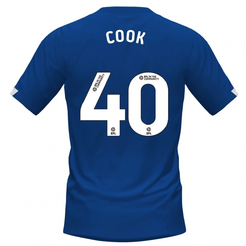 Danxen Kvinder Connor Cook #40 Blå Hvid Hjemmebane Spillertrøjer 2025/26 Trøje T-Shirt