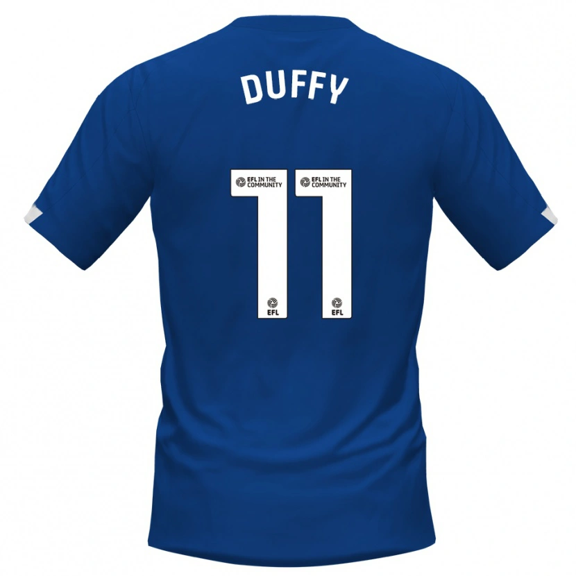 Danxen Kvinder Dylan Duffy #11 Blå Hvid Hjemmebane Spillertrøjer 2025/26 Trøje T-Shirt