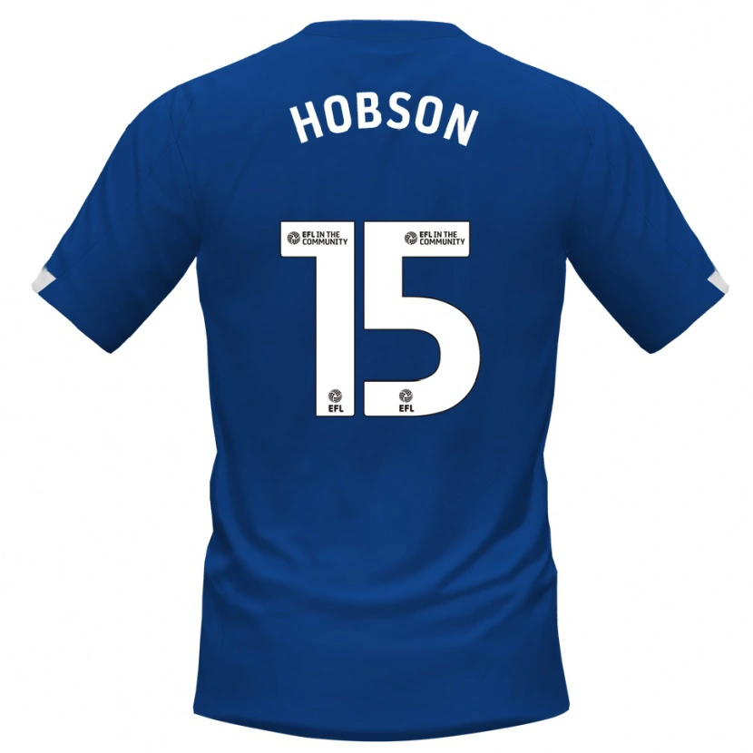 Danxen Kvinder Bailey Hobson #15 Blå Hvid Hjemmebane Spillertrøjer 2025/26 Trøje T-Shirt