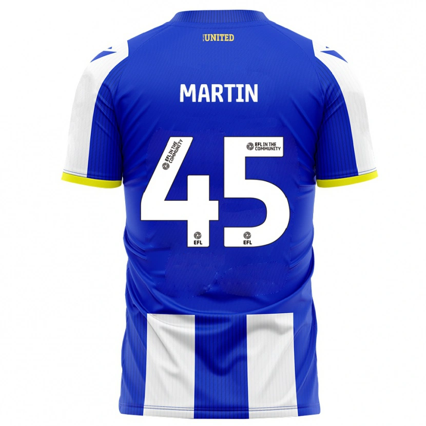 Danxen Kvinder Kai Martin #45 Blå Hvid Hjemmebane Spillertrøjer 2025/26 Trøje T-Shirt