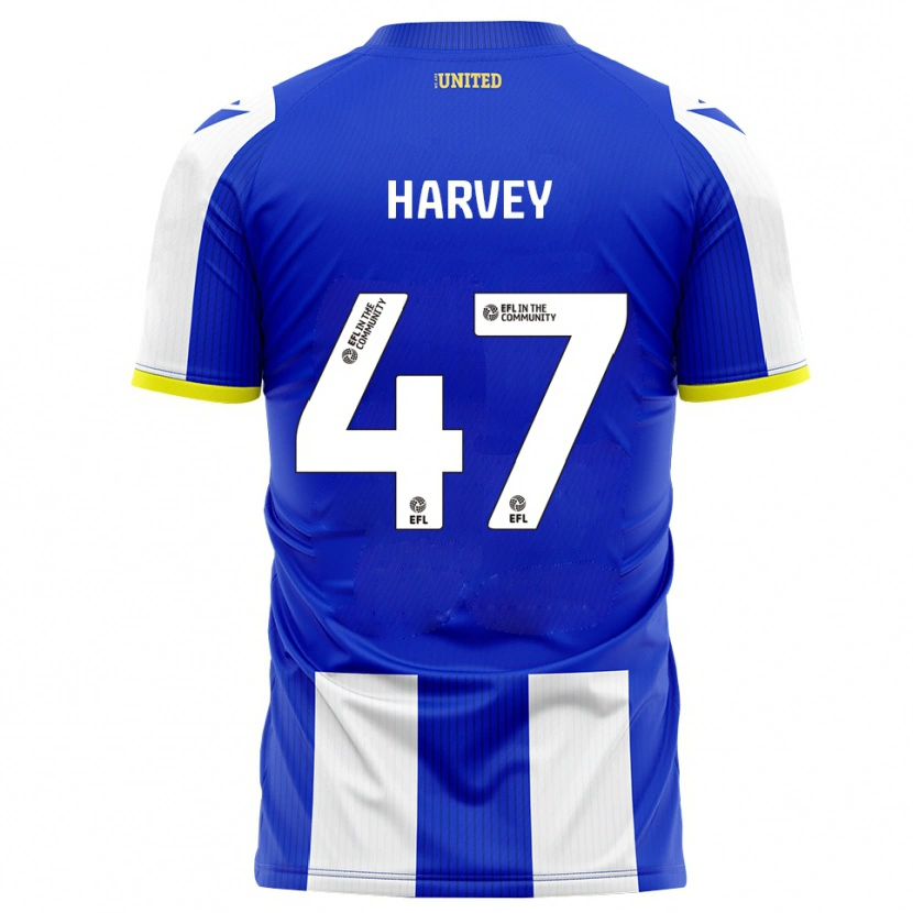 Danxen Kvinder Ronnie Harvey #47 Blå Hvid Hjemmebane Spillertrøjer 2025/26 Trøje T-Shirt