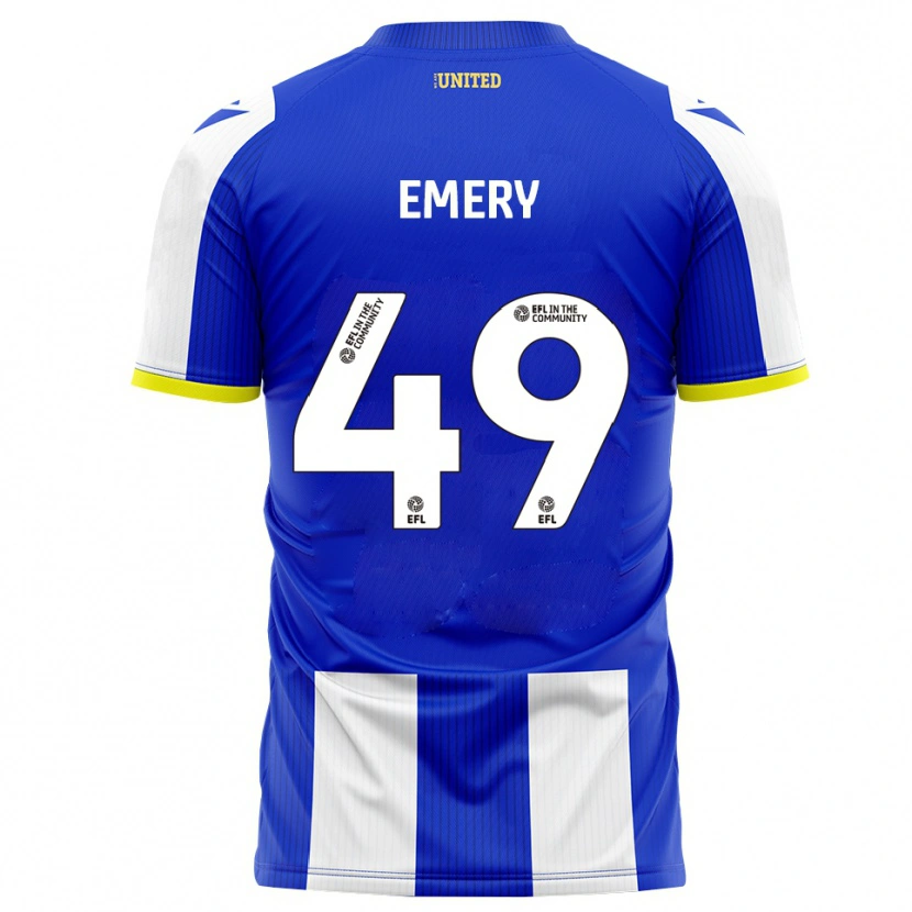 Danxen Kvinder Lennox Emery #49 Blå Hvid Hjemmebane Spillertrøjer 2025/26 Trøje T-Shirt