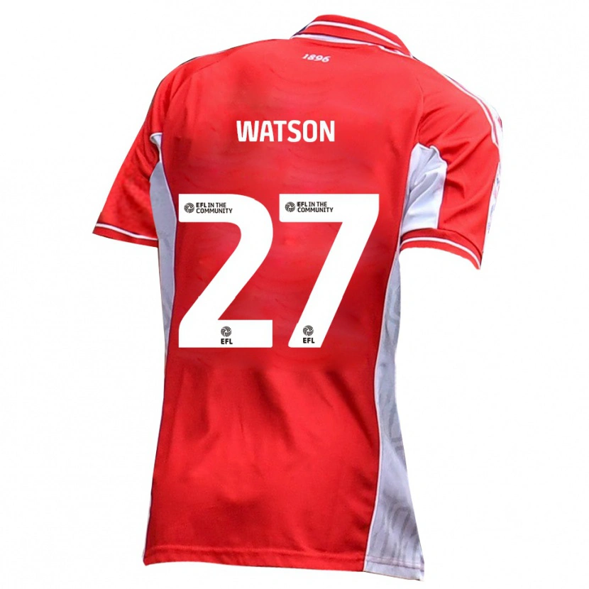 Danxen Kvinder Louie Watson #27 Rød Hvid Hjemmebane Spillertrøjer 2025/26 Trøje T-Shirt