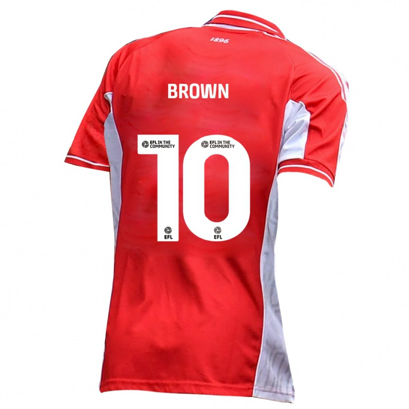 Danxen Kvinder Reece Brown #10 Rød Hvid Hjemmebane Spillertrøjer 2025/26 Trøje T-Shirt