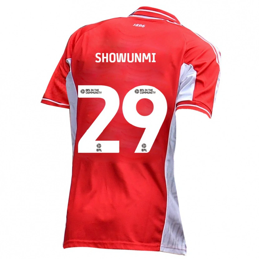 Danxen Kvinder Tola Showunmi #29 Rød Hvid Hjemmebane Spillertrøjer 2025/26 Trøje T-Shirt