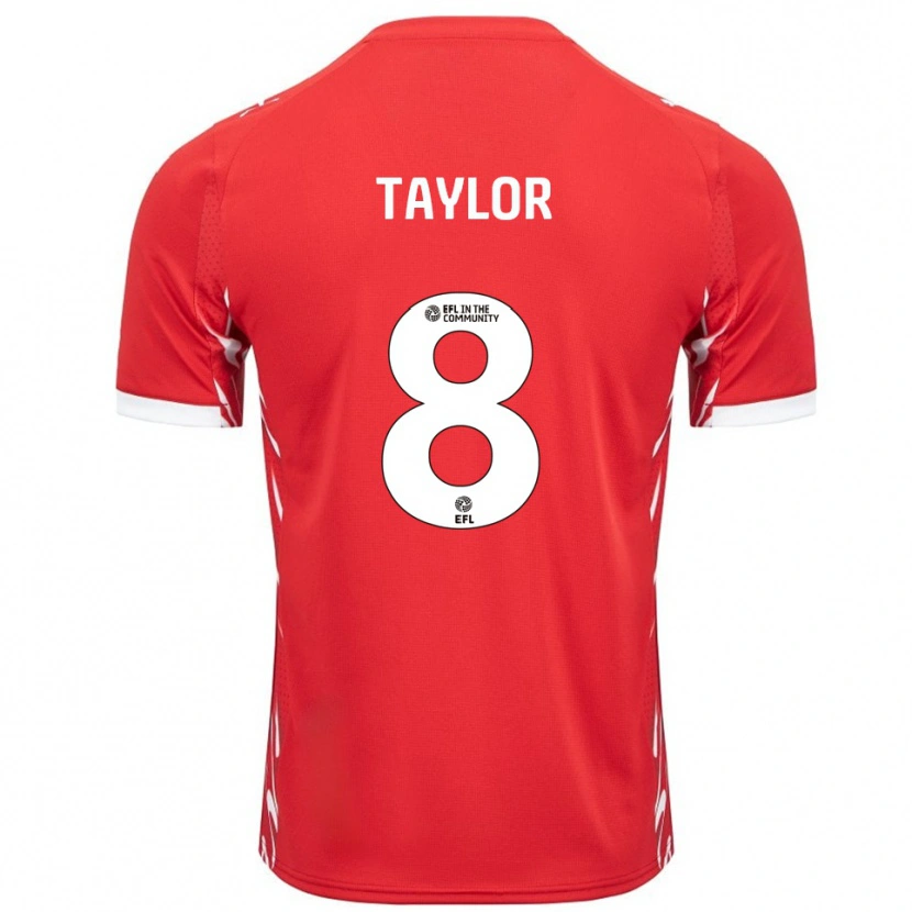 Danxen Kvinder Owen Taylor #8 Rød Hvid Hjemmebane Spillertrøjer 2025/26 Trøje T-Shirt