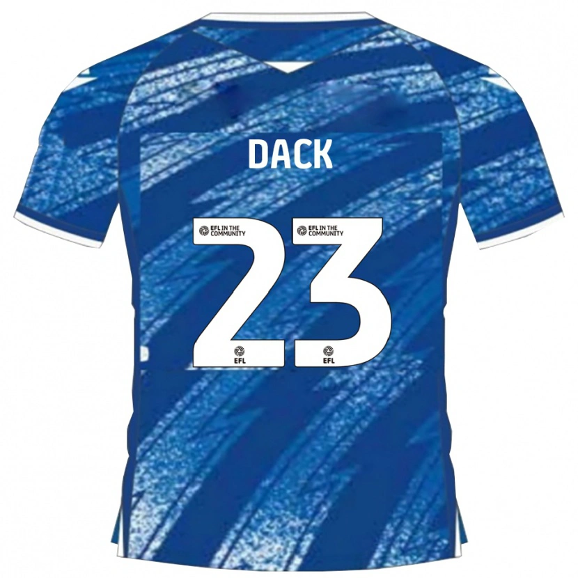 Danxen Kvinder Bradley Dack #23 Blå Hvid Hjemmebane Spillertrøjer 2025/26 Trøje T-Shirt