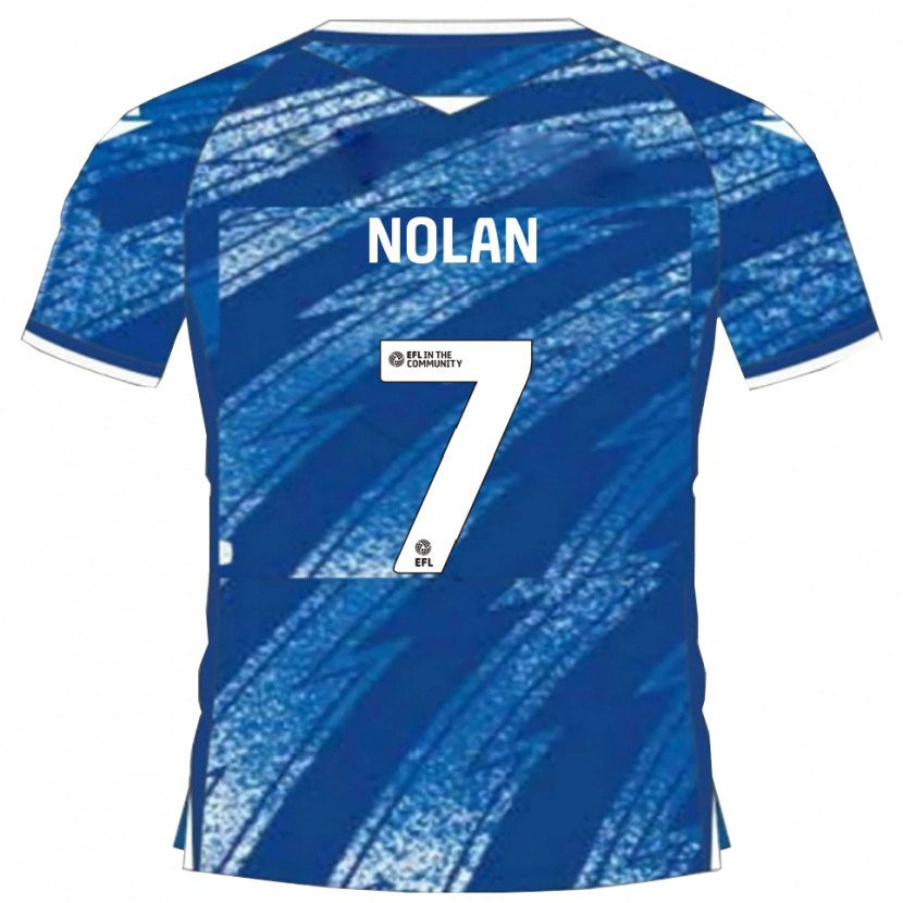 Danxen Kvinder Jack Nolan #7 Blå Hvid Hjemmebane Spillertrøjer 2025/26 Trøje T-Shirt