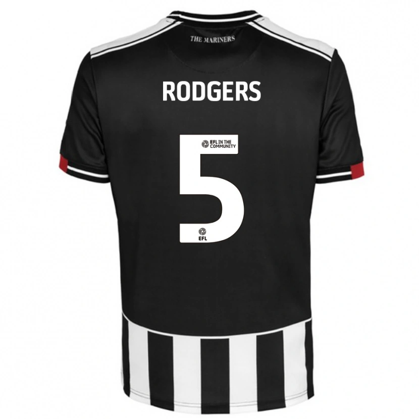Danxen Kvinder Harvey Rodgers #5 Sort Hvid Rød Hjemmebane Spillertrøjer 2025/26 Trøje T-Shirt