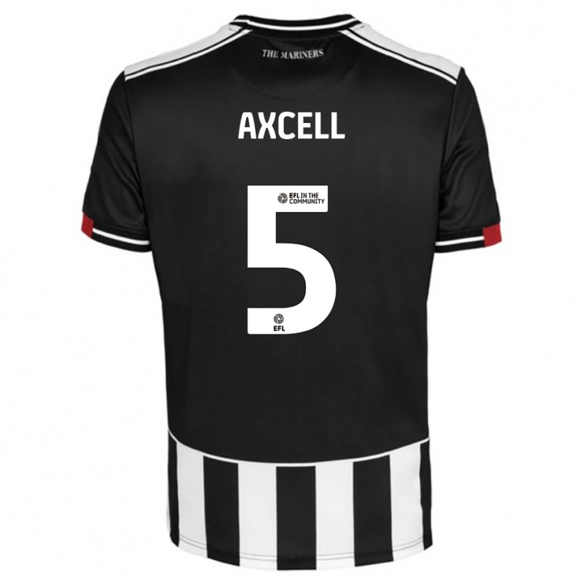 Danxen Kvinder Finley Axcell #5 Sort Hvid Rød Hjemmebane Spillertrøjer 2025/26 Trøje T-Shirt