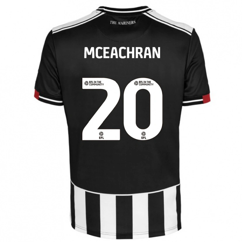 Danxen Kvinder George Mceachran #20 Sort Hvid Rød Hjemmebane Spillertrøjer 2025/26 Trøje T-Shirt