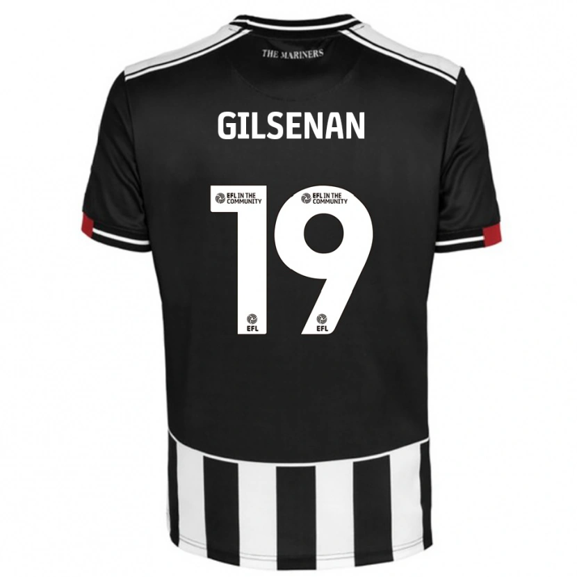 Danxen Kvinder Zak Gilsenan #19 Sort Hvid Rød Hjemmebane Spillertrøjer 2025/26 Trøje T-Shirt