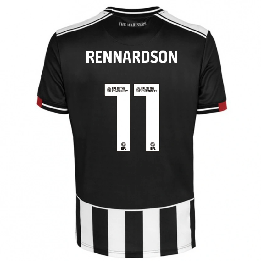 Danxen Kvinder Tom Rennardson #11 Sort Hvid Rød Hjemmebane Spillertrøjer 2025/26 Trøje T-Shirt