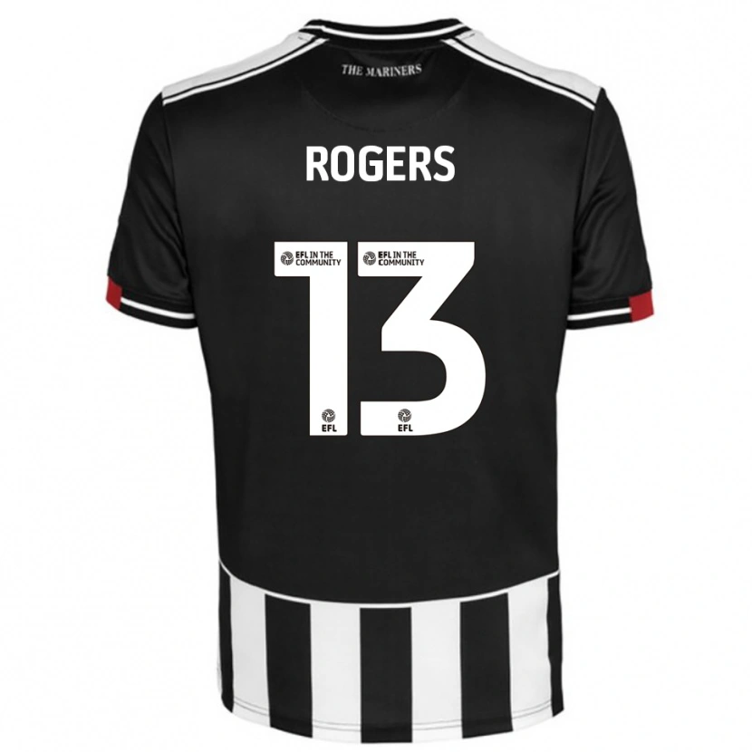 Danxen Kvinder Hayden Rogers #13 Sort Hvid Rød Hjemmebane Spillertrøjer 2025/26 Trøje T-Shirt