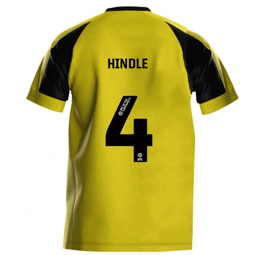 Danxen Kvinder Harry Hindle #4 Gul Grå Hjemmebane Spillertrøjer 2025/26 Trøje T-Shirt