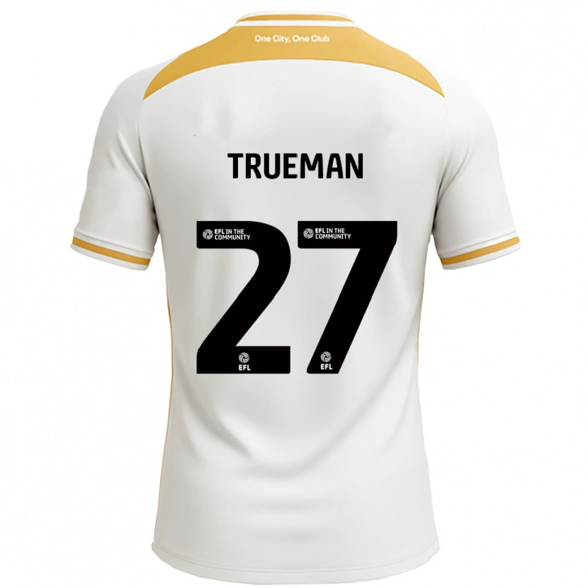 Danxen Kvinder Connal Trueman #27 Hvid Guld Hjemmebane Spillertrøjer 2025/26 Trøje T-Shirt