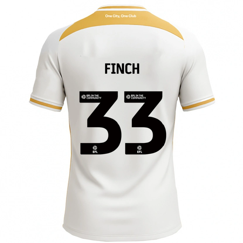 Danxen Kvinder Tom Finch #33 Hvid Guld Hjemmebane Spillertrøjer 2025/26 Trøje T-Shirt
