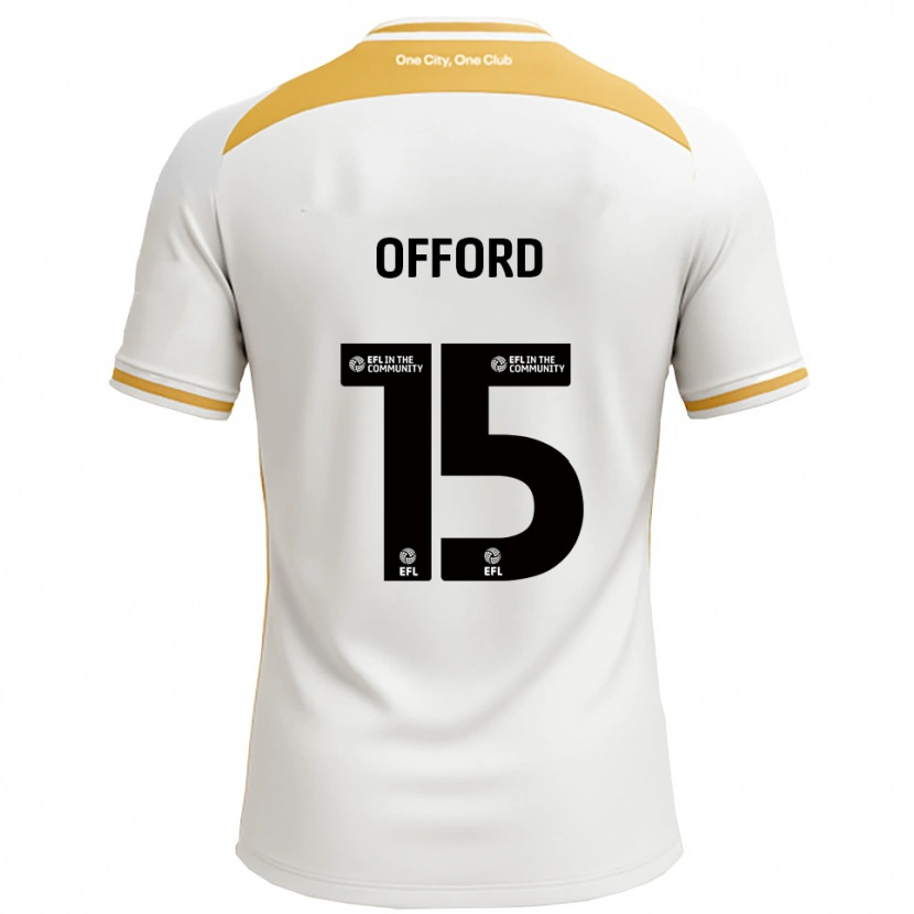 Danxen Kvinder Luke Offord #15 Hvid Guld Hjemmebane Spillertrøjer 2025/26 Trøje T-Shirt