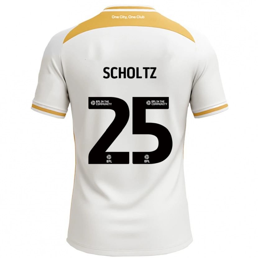 Danxen Kvinder Phoenix Scholtz #25 Hvid Guld Hjemmebane Spillertrøjer 2025/26 Trøje T-Shirt