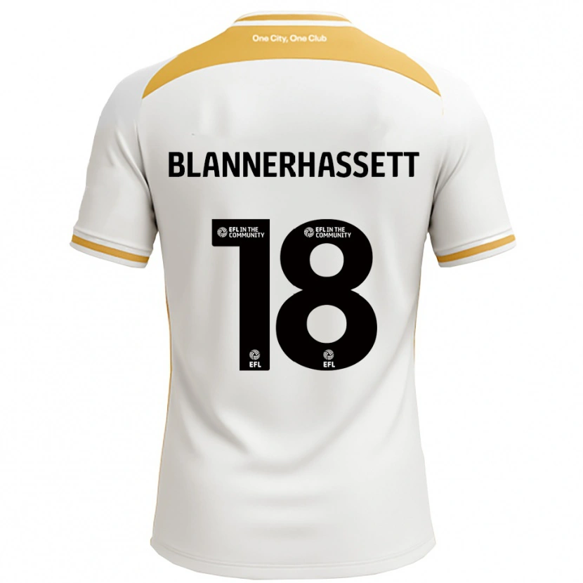 Danxen Kvinder Tommy Blannerhassett #18 Hvid Guld Hjemmebane Spillertrøjer 2025/26 Trøje T-Shirt