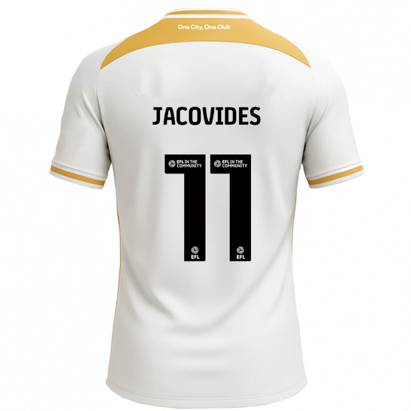 Danxen Kvinder Annaliese Jacovides #11 Hvid Guld Hjemmebane Spillertrøjer 2025/26 Trøje T-Shirt