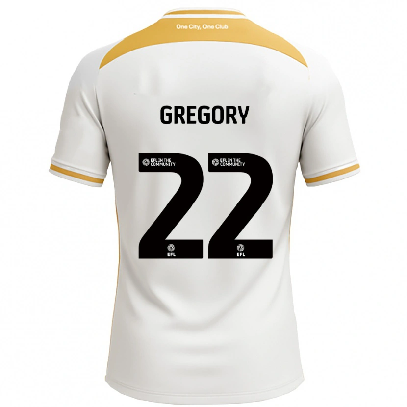Danxen Kvinder Mia Gregory #22 Hvid Guld Hjemmebane Spillertrøjer 2025/26 Trøje T-Shirt