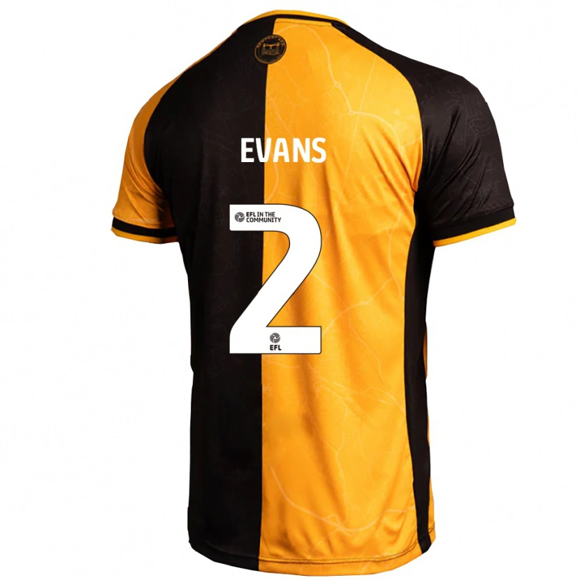 Danxen Kvinder Cameron Evans #2 Gul Sort Hjemmebane Spillertrøjer 2025/26 Trøje T-Shirt