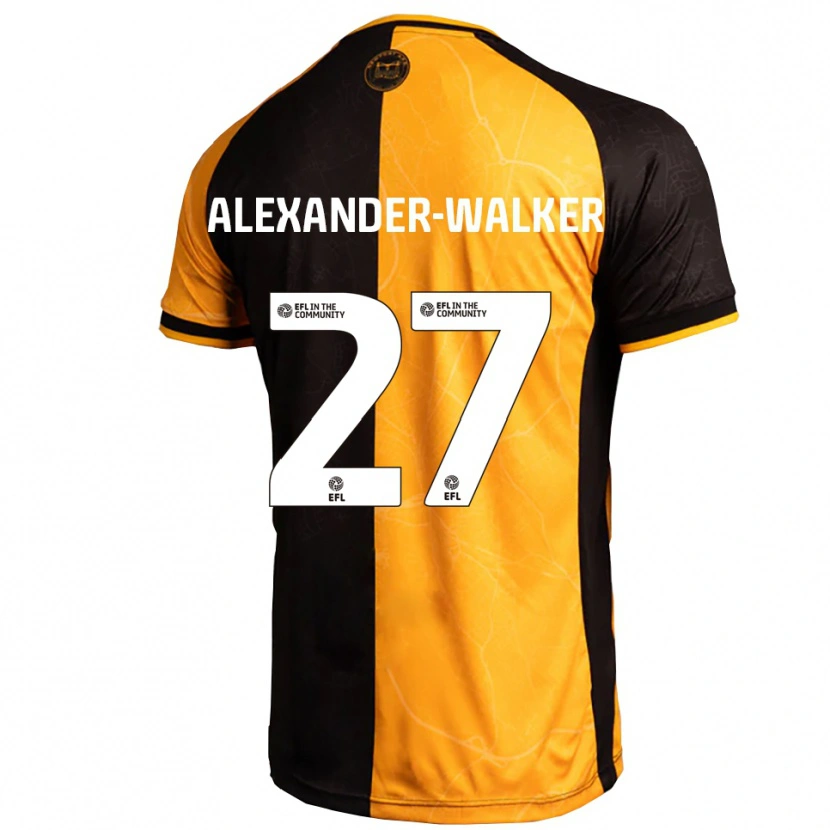 Danxen Kvinder Moses Alexander-Walker #27 Gul Sort Hjemmebane Spillertrøjer 2025/26 Trøje T-Shirt