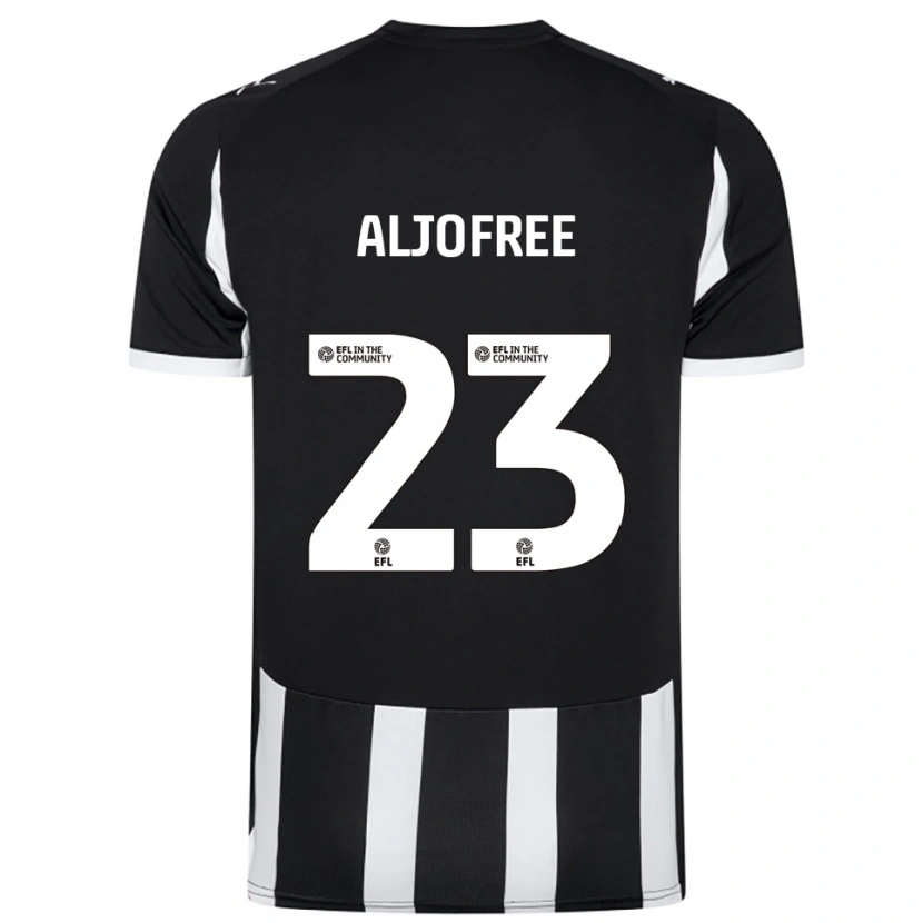 Danxen Kvinder Sonny Aljofree #23 Sort Hvid Hjemmebane Spillertrøjer 2025/26 Trøje T-Shirt