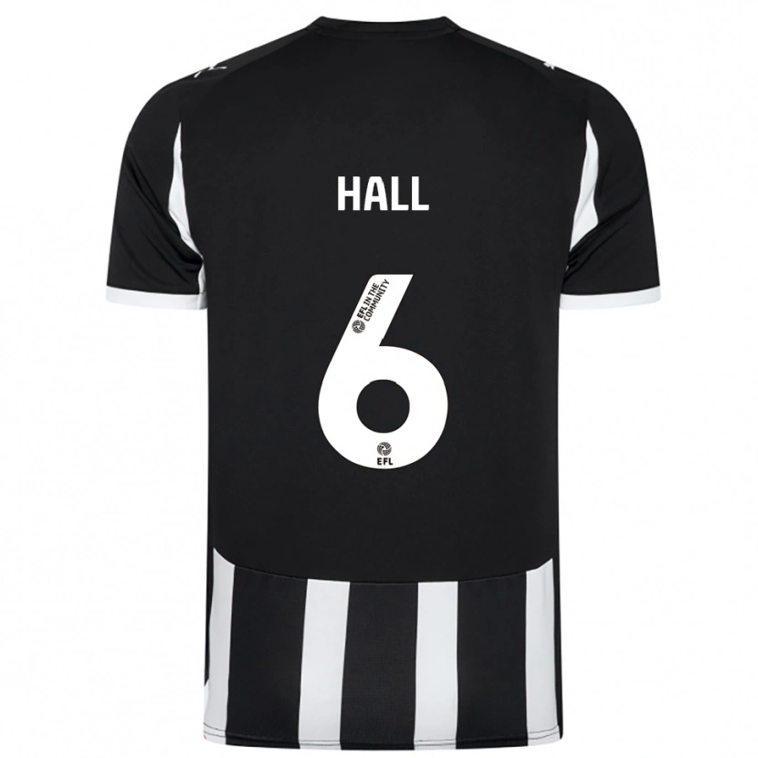 Danxen Kvinder Tyrese Hall #6 Sort Hvid Hjemmebane Spillertrøjer 2025/26 Trøje T-Shirt