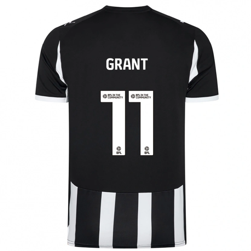 Danxen Kvinder Conor Grant #11 Sort Hvid Hjemmebane Spillertrøjer 2025/26 Trøje T-Shirt