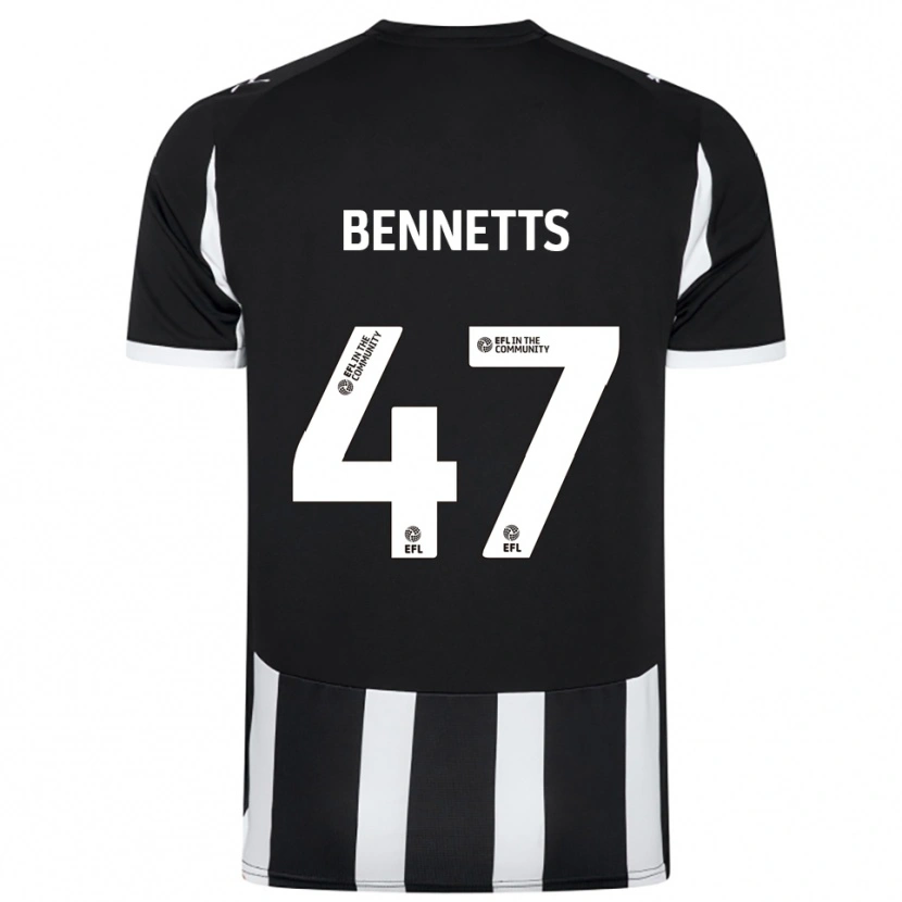 Danxen Kvinder Keanan Bennetts #47 Sort Hvid Hjemmebane Spillertrøjer 2025/26 Trøje T-Shirt