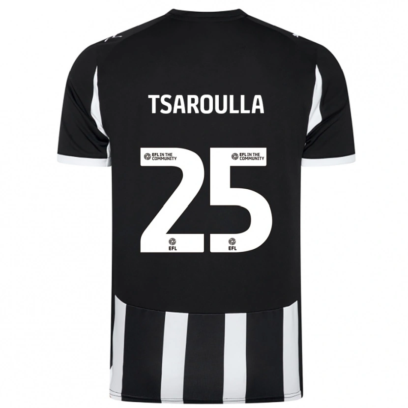 Danxen Kvinder Nick Tsaroulla #25 Sort Hvid Hjemmebane Spillertrøjer 2025/26 Trøje T-Shirt