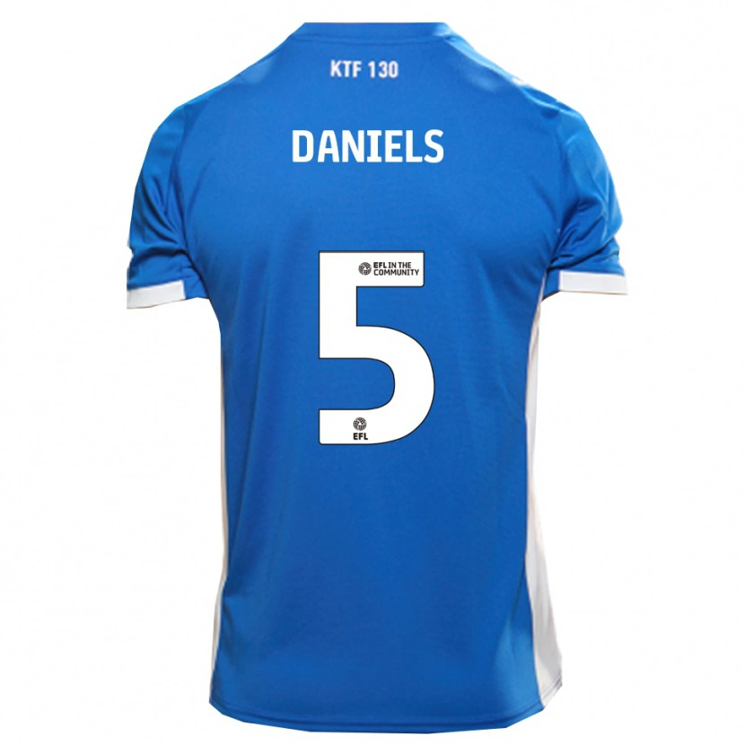 Danxen Kvinder Donervon Daniels #5 Blå Hvid Hjemmebane Spillertrøjer 2025/26 Trøje T-Shirt