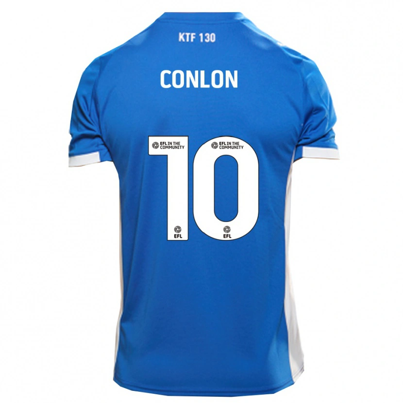 Danxen Kvinder Tom Conlon #10 Blå Hvid Hjemmebane Spillertrøjer 2025/26 Trøje T-Shirt