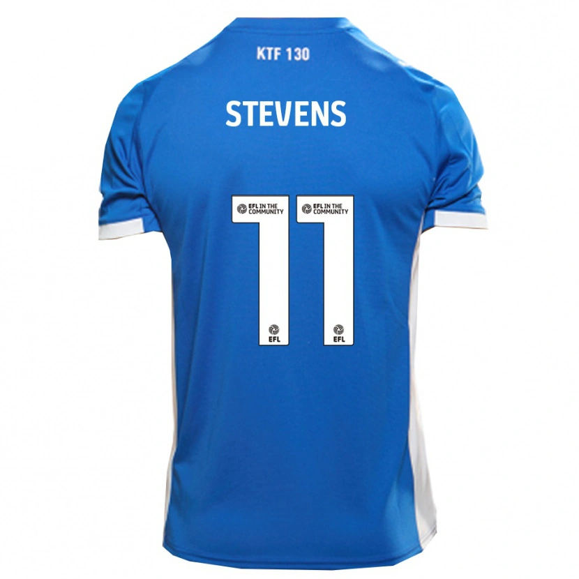 Danxen Kvinder Jack Stevens #11 Blå Hvid Hjemmebane Spillertrøjer 2025/26 Trøje T-Shirt