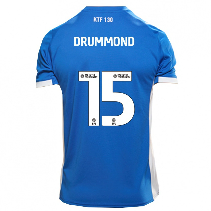Danxen Kvinder Kane Drummond #15 Blå Hvid Hjemmebane Spillertrøjer 2025/26 Trøje T-Shirt