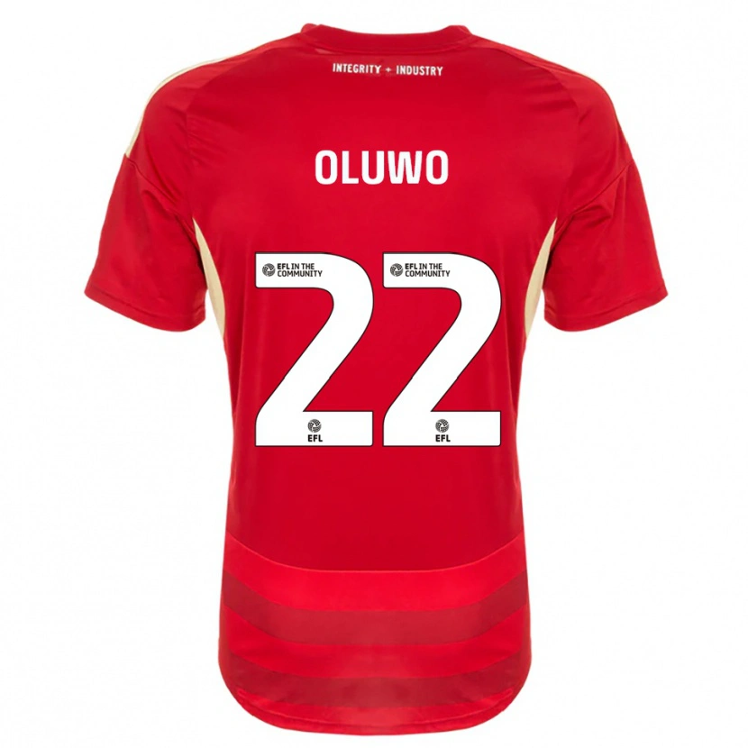 Danxen Kvinder Adebola Oluwo #22 Rød Hvid Hjemmebane Spillertrøjer 2025/26 Trøje T-Shirt