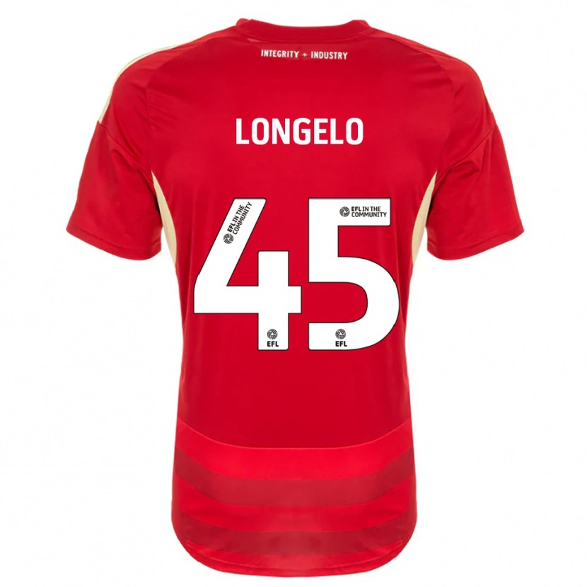 Danxen Kvinder Rosaire Longelo #45 Rød Hvid Hjemmebane Spillertrøjer 2025/26 Trøje T-Shirt