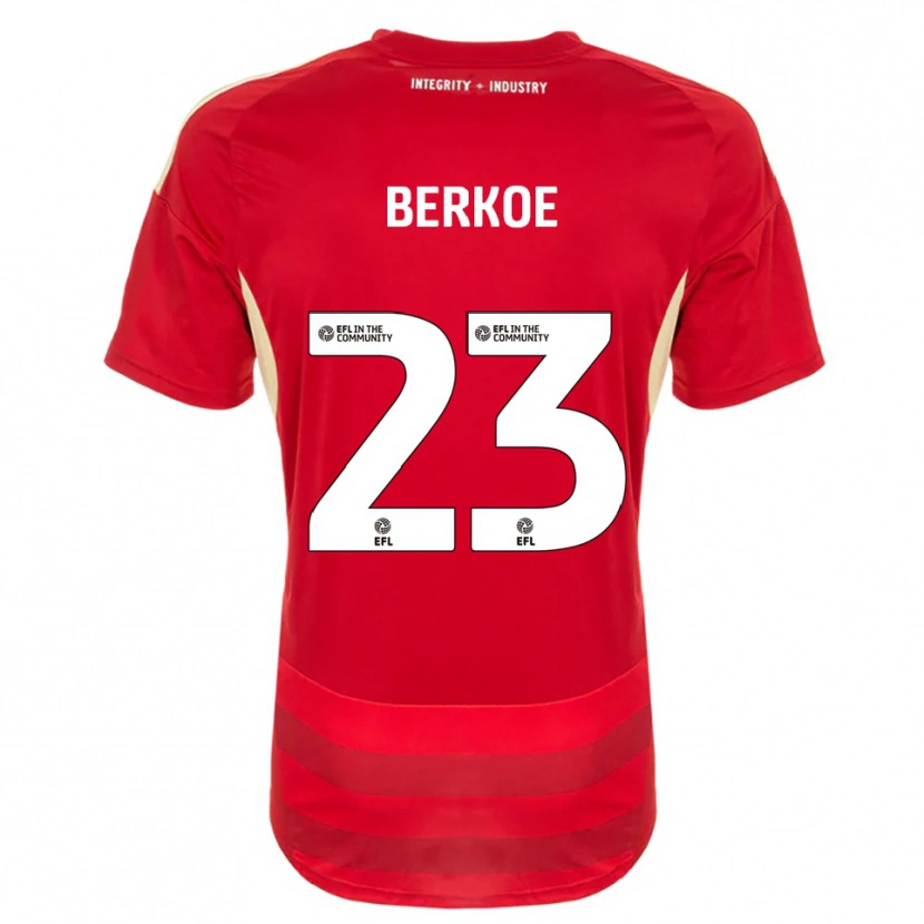 Danxen Kvinder Kevin Berkoe #23 Rød Hvid Hjemmebane Spillertrøjer 2025/26 Trøje T-Shirt