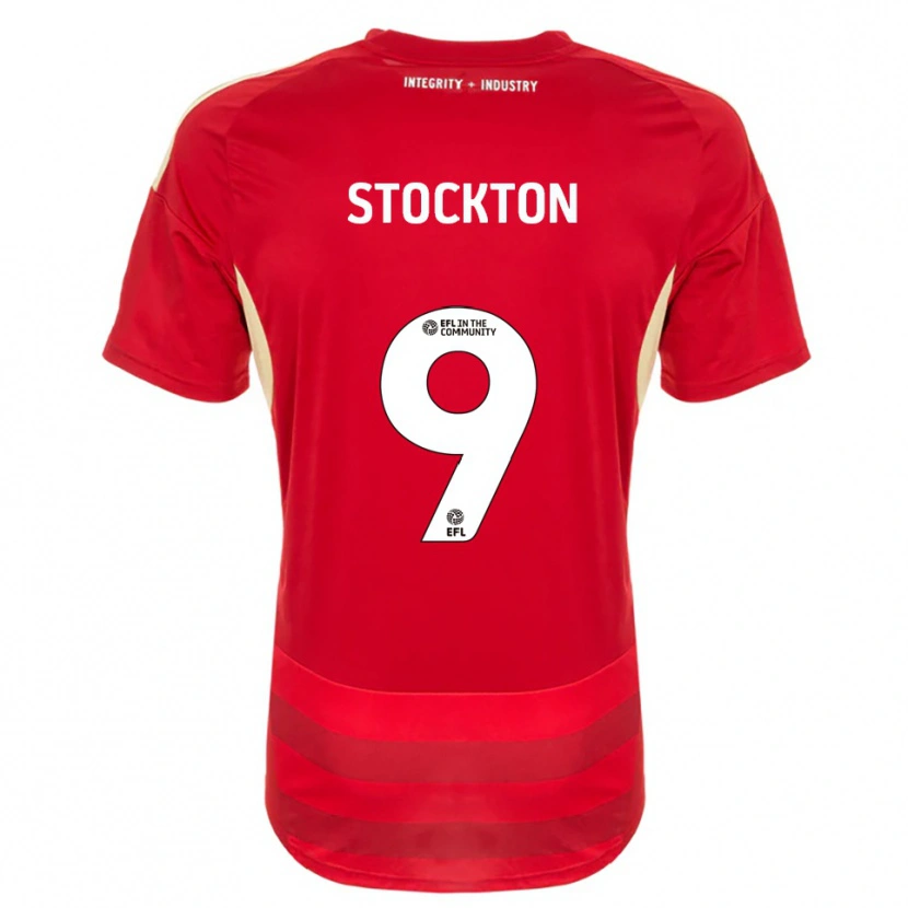 Danxen Kvinder Cole Stockton #9 Rød Hvid Hjemmebane Spillertrøjer 2025/26 Trøje T-Shirt