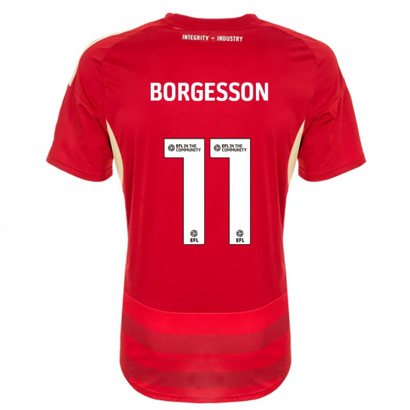 Danxen Kvinder Blayz Borgesson #11 Rød Hvid Hjemmebane Spillertrøjer 2025/26 Trøje T-Shirt