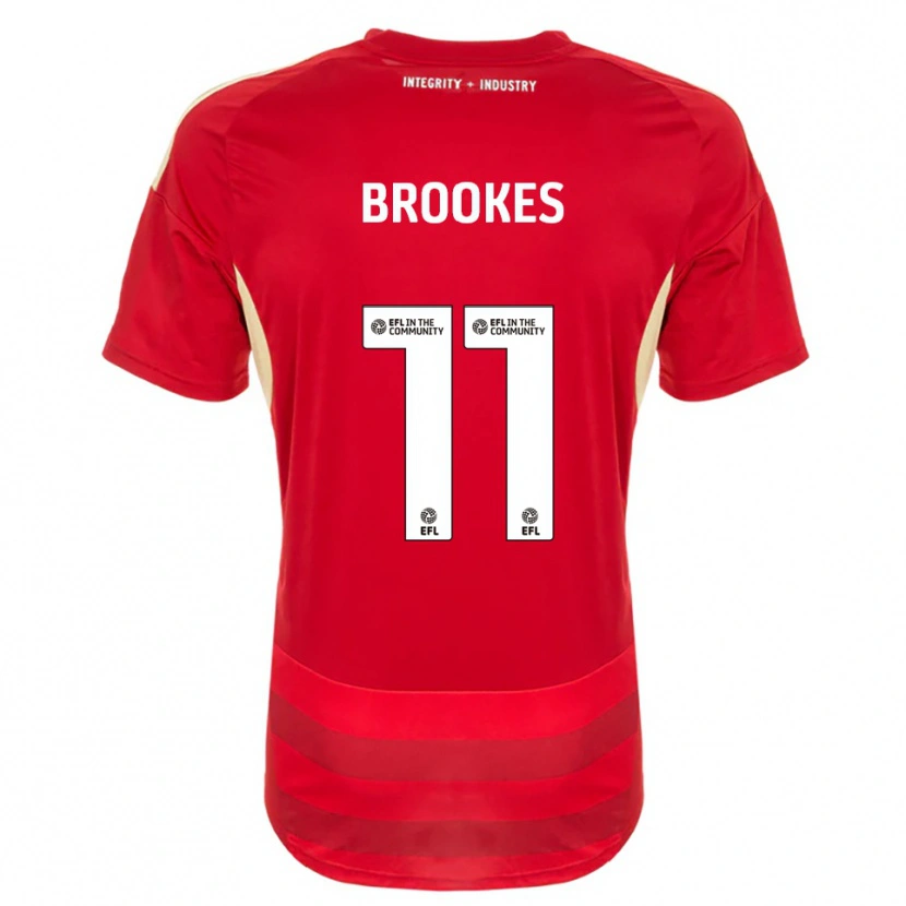 Danxen Kvinder Evie Brookes #11 Rød Hvid Hjemmebane Spillertrøjer 2025/26 Trøje T-Shirt