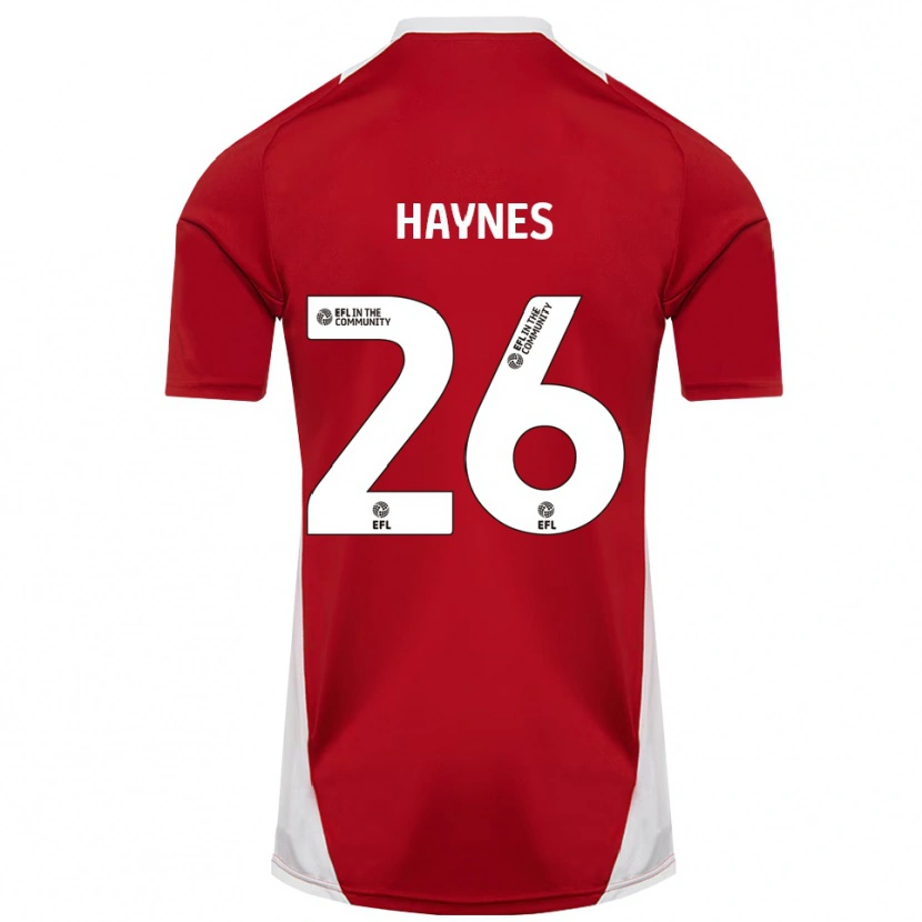 Danxen Kvinder Billie Haynes #26 Rød Hvid Guld Hjemmebane Spillertrøjer 2025/26 Trøje T-Shirt